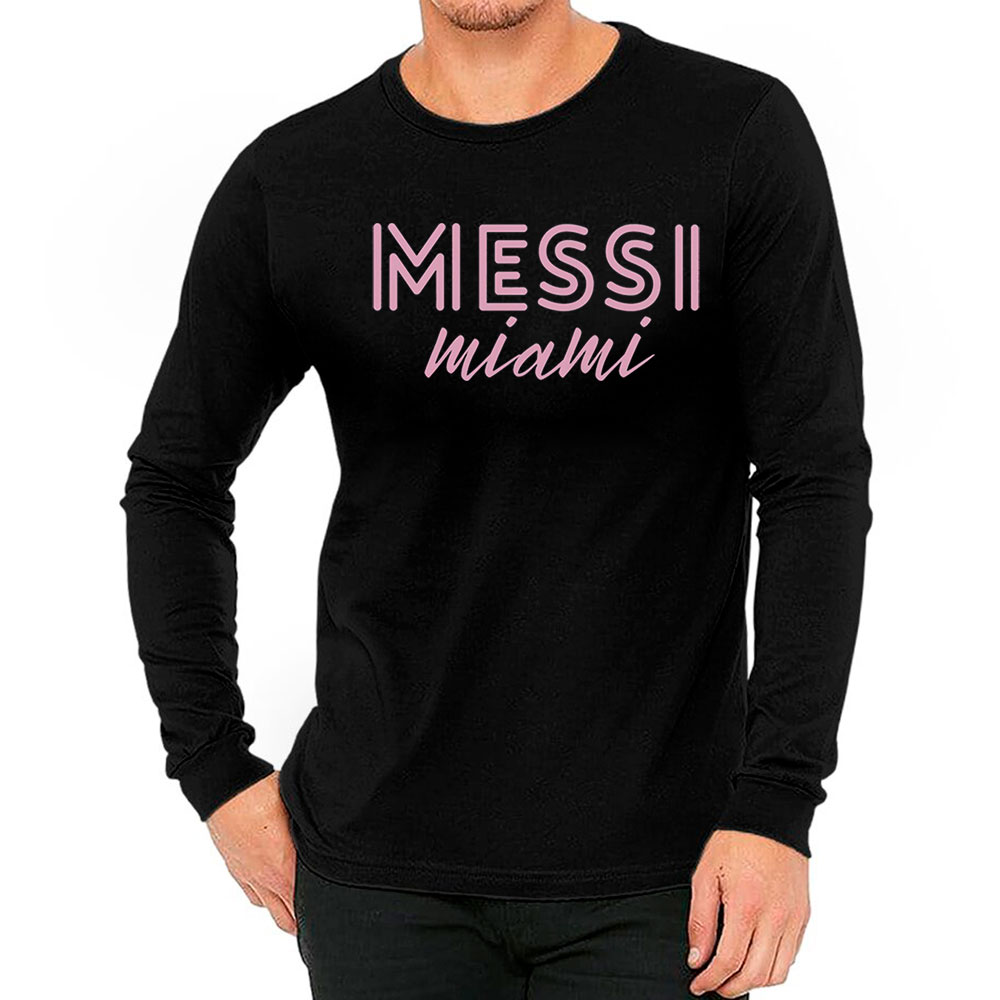 Messi Miami Retro Long Sleeve For Men Women
