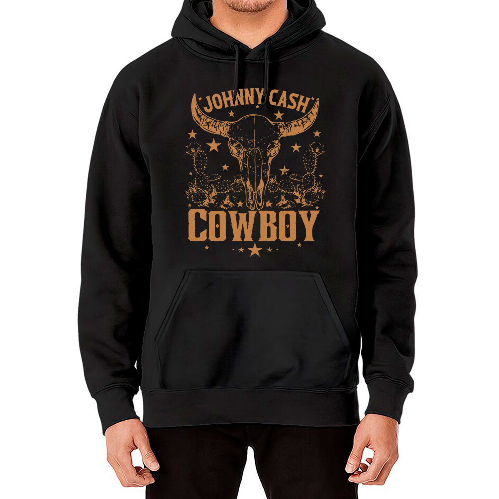 Johnny Cash Cowboy Retro Hoodie For Fan