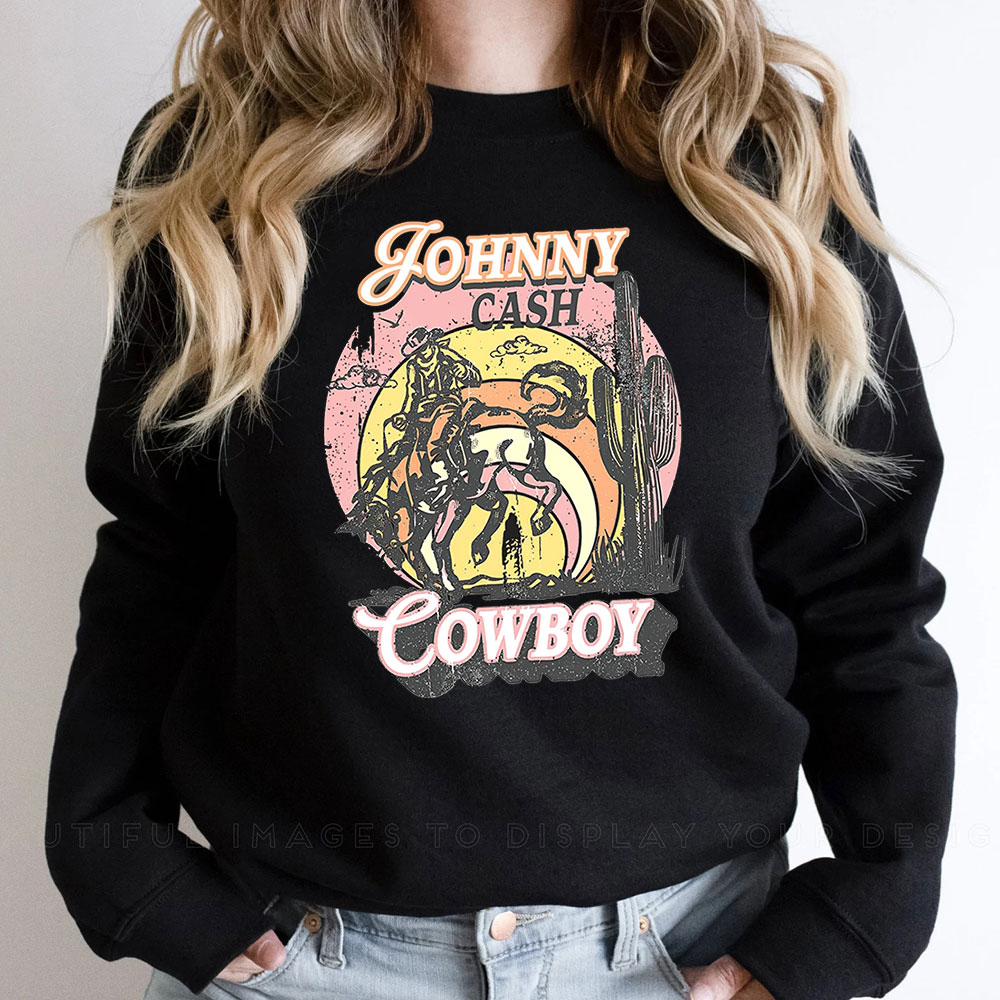 Johnny Cash Cowboy Country Music Sweatshirt