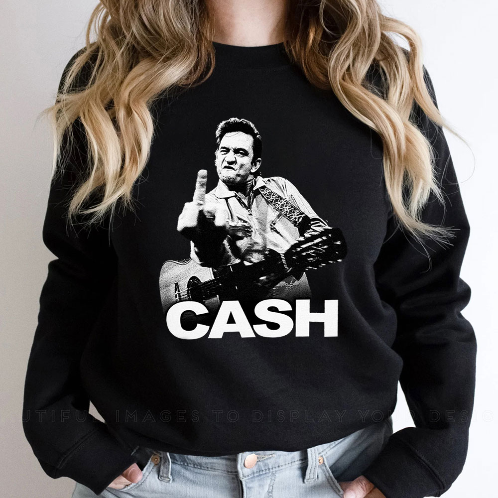 Finger Johnny Cash Band Trendy Sweatshirt