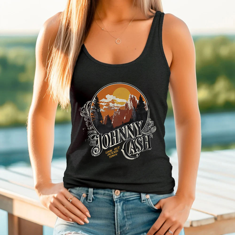 Johnny Cash Look Out Jackson Town Tank Top