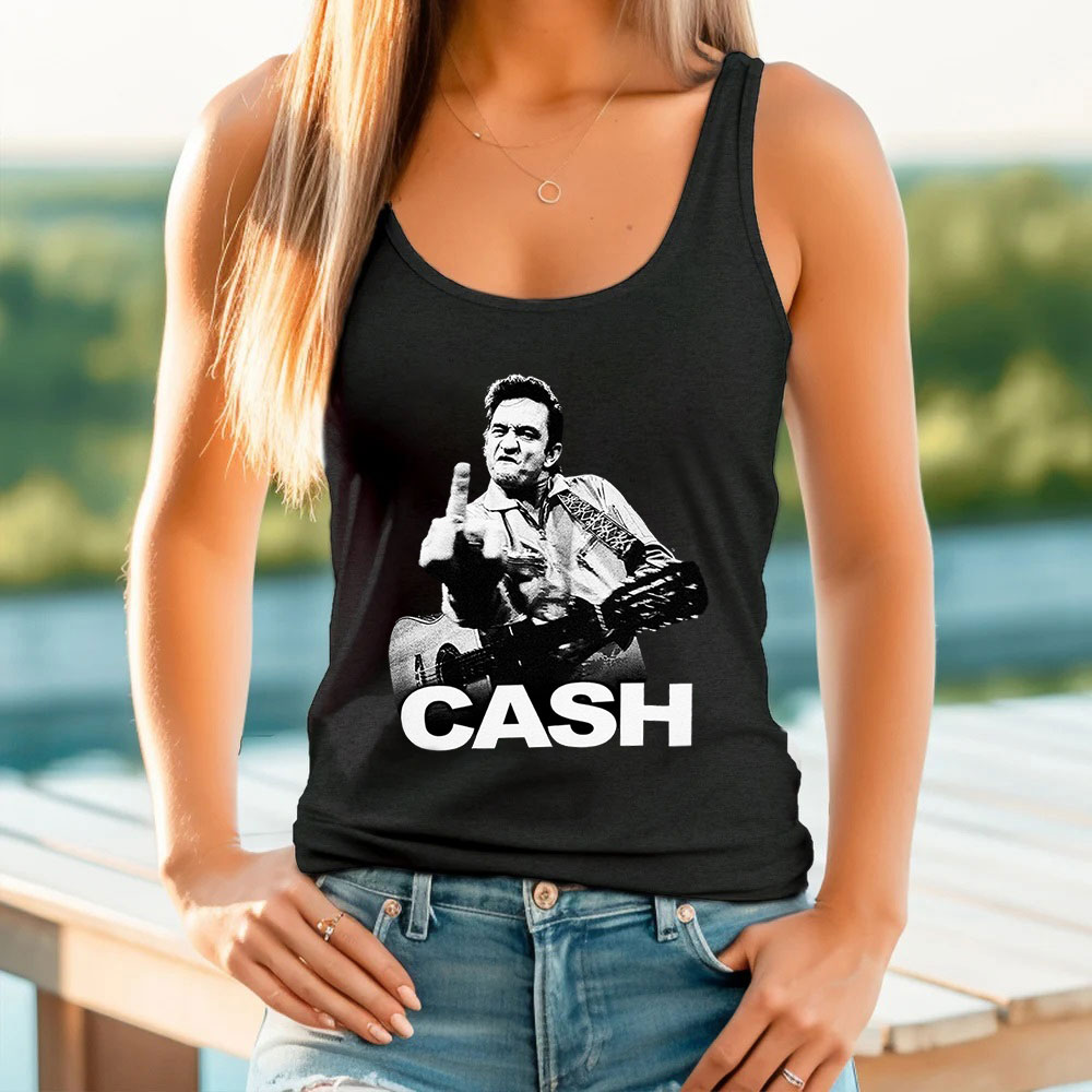 Finger Johnny Cash Band Trendy Tank Top