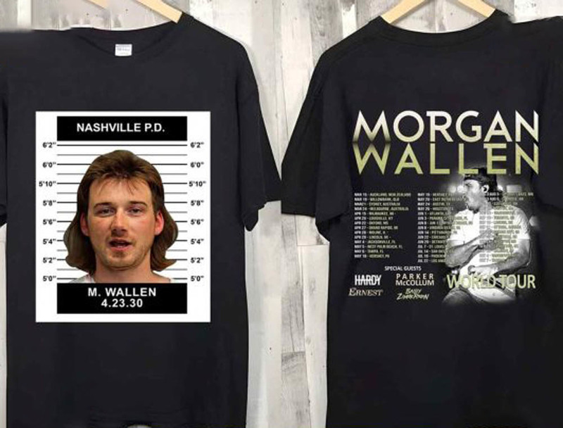 Morgan Wallen Mugshot Country Music World Tour Shirt