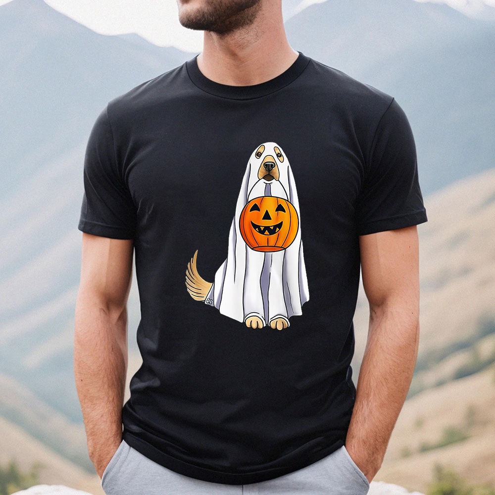 Funny Halloween Golden Retriever Ghost Dog Shirt