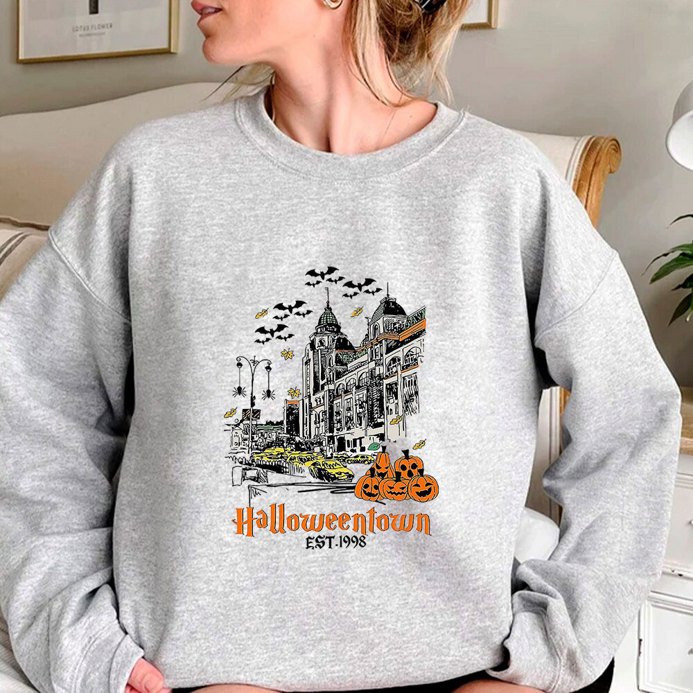 Vintage Design Halloween Town Est 1998 Sweatshirt
