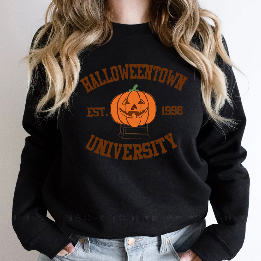 Vintage Halloween Town Est 1998 Pumpkin Sweatshirt