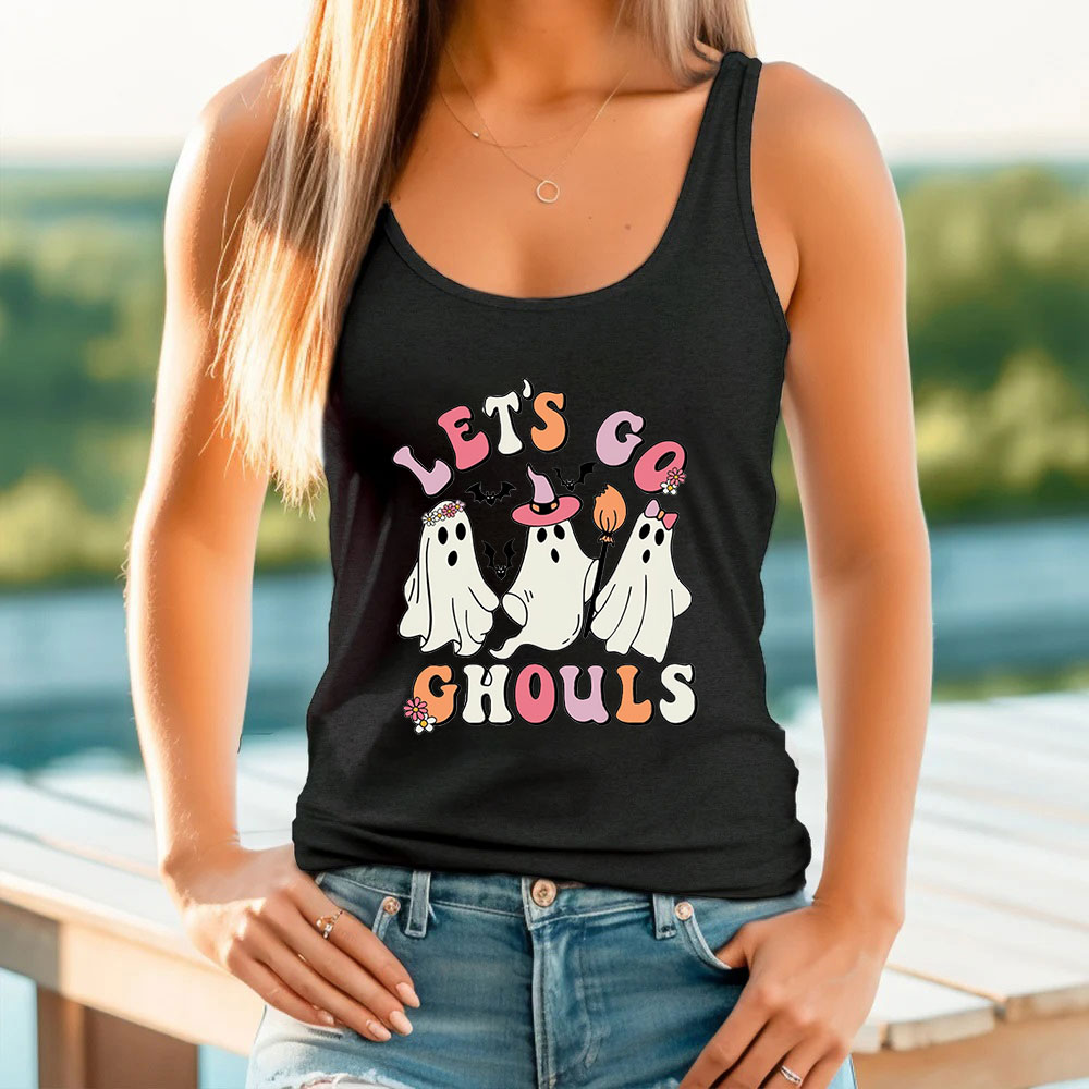 Let's Go Ghouls Retro Tank Top For Halloween