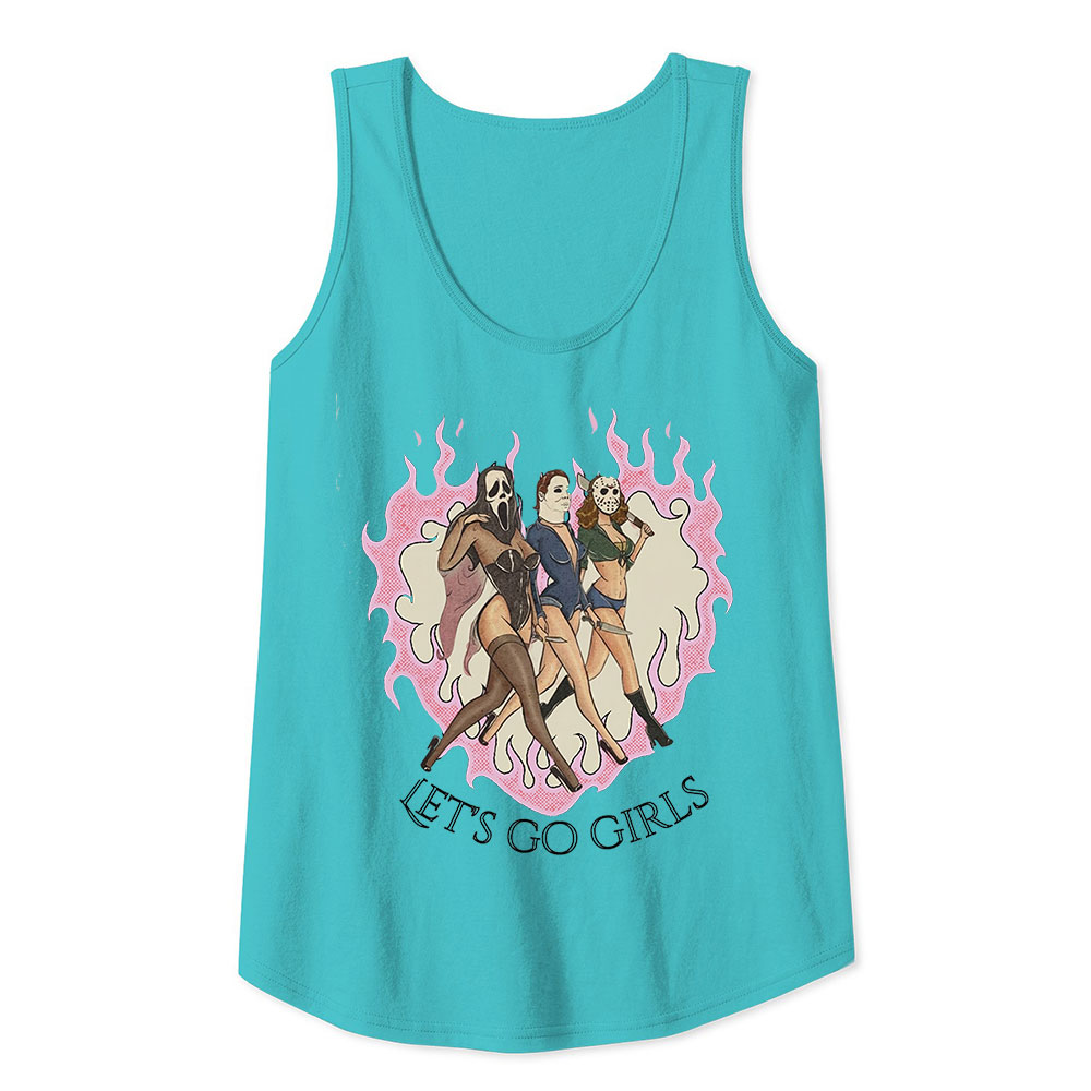 Lets Go Ghouls Horror Girls Tank Top
