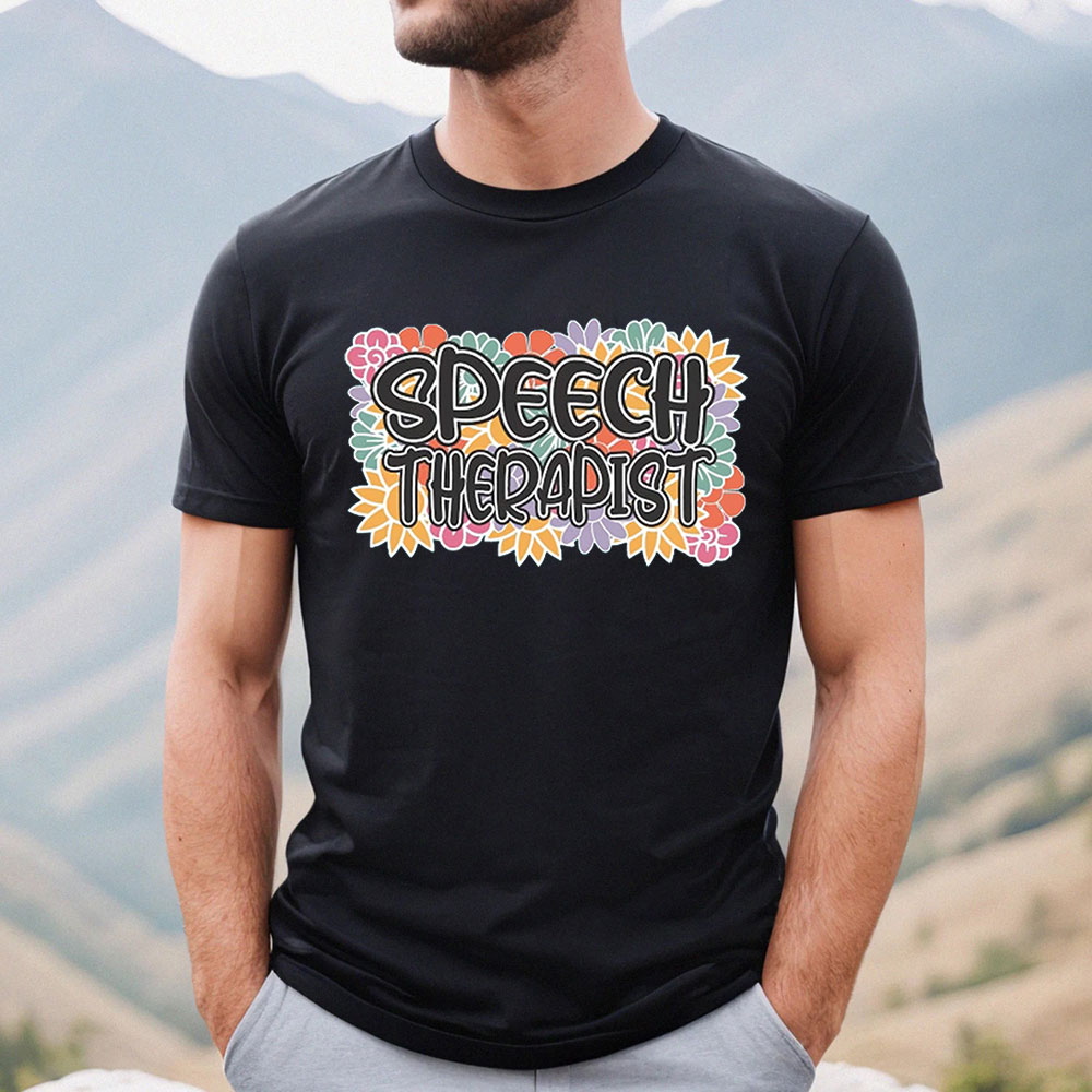 Floral Speech Therapist Pathologist Shirt