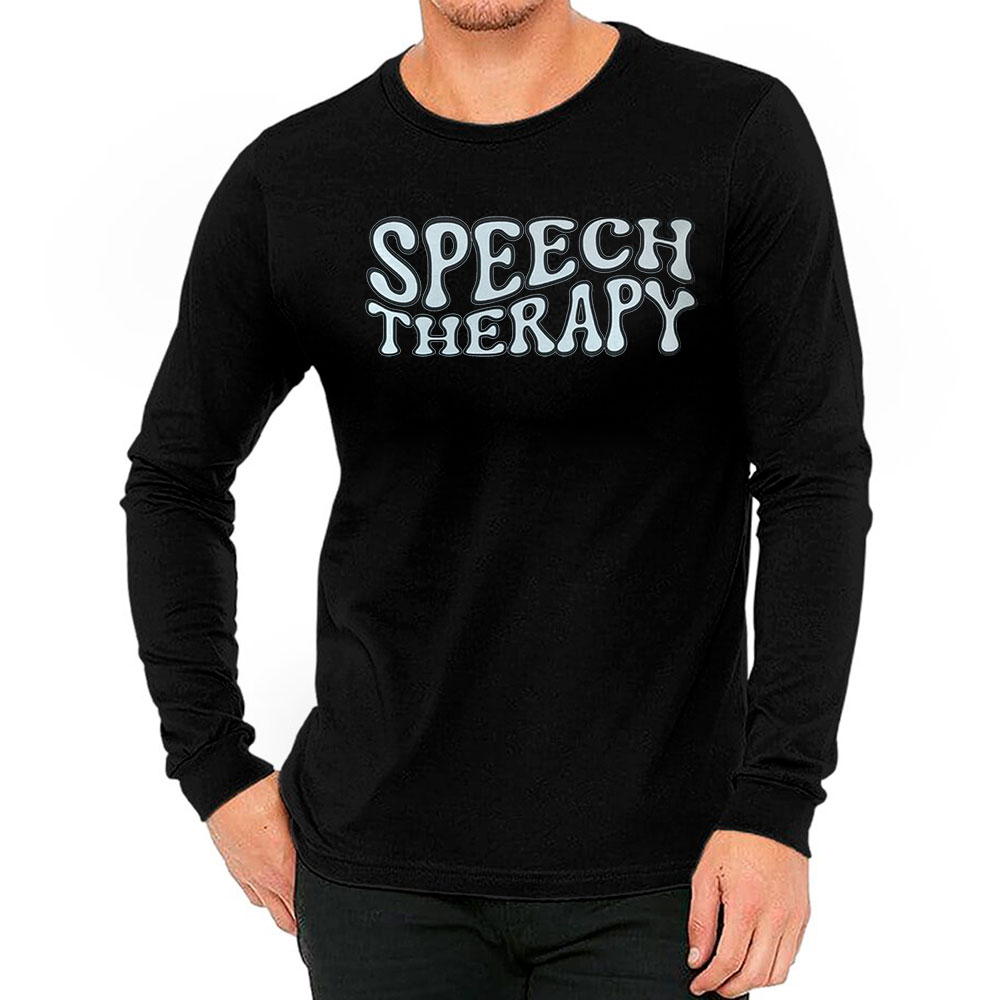 Retro Speech Therapy Long Sleeve Slp Gift