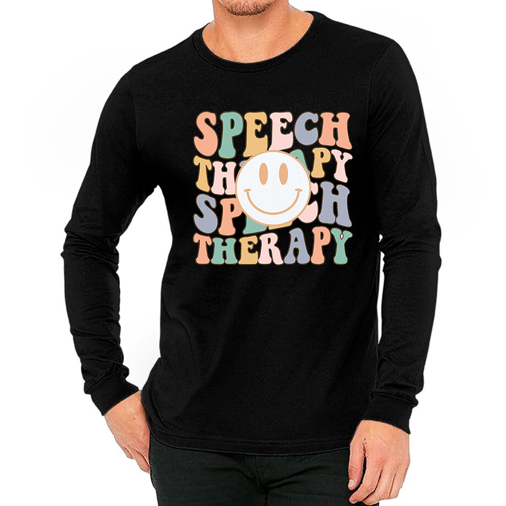 Happy Face Speech Therapy Vintage Long Sleeve