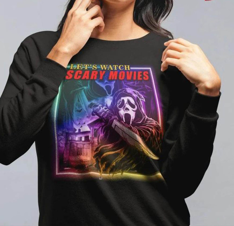 Vintage Let's Watch Scary Movies Shirt