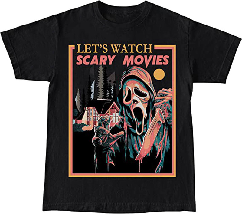 Visionswipe Ghostface Let's Watch Scary Movies Shirt