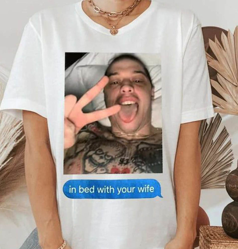 In Bed With Your Wife Funny Shirt