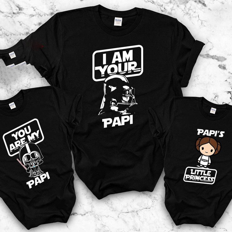 Matching Papi Grandson Princesses Jedi Shirt