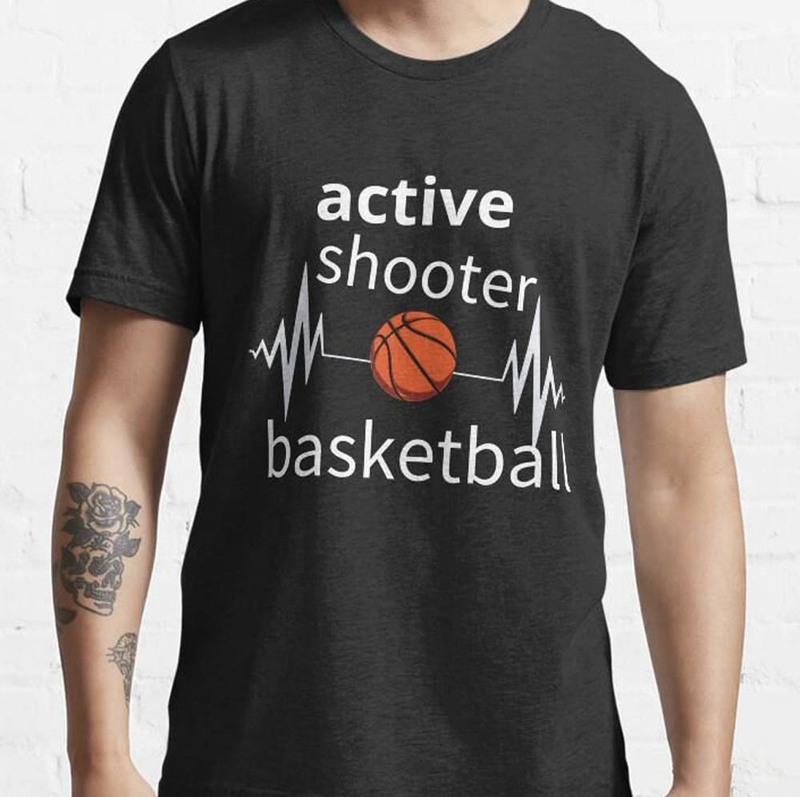 Active Shooter Basketball Heart Beat Shirt