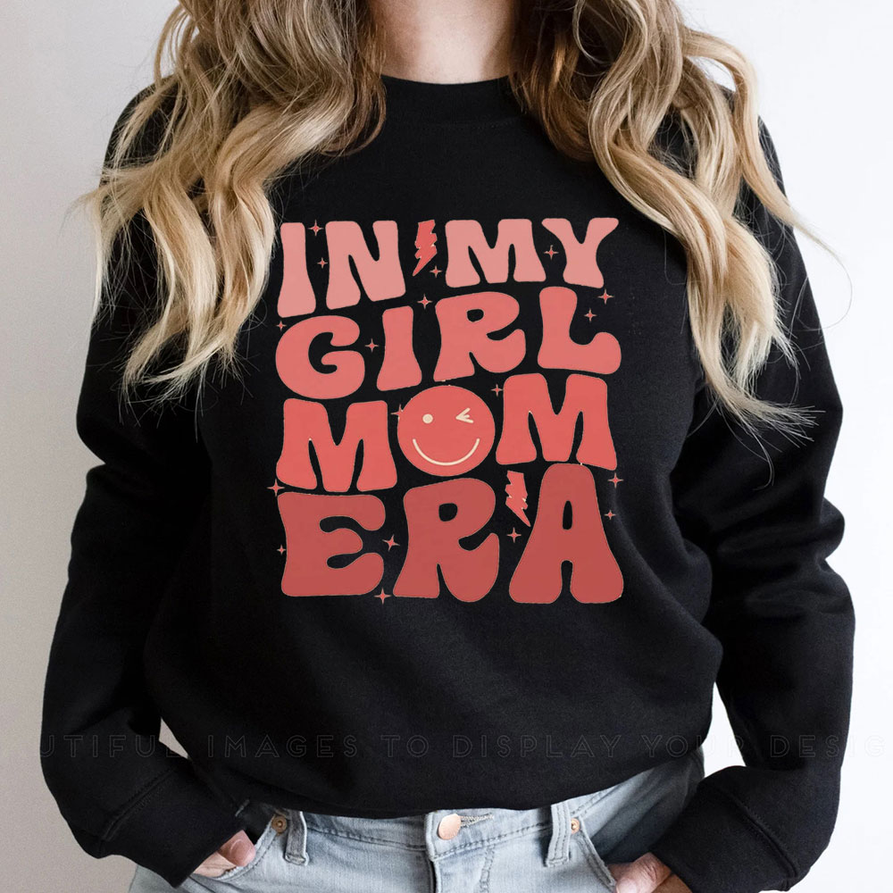 Unisex In My Girl Mom Era Sweatshirt Expecting Mom Gift