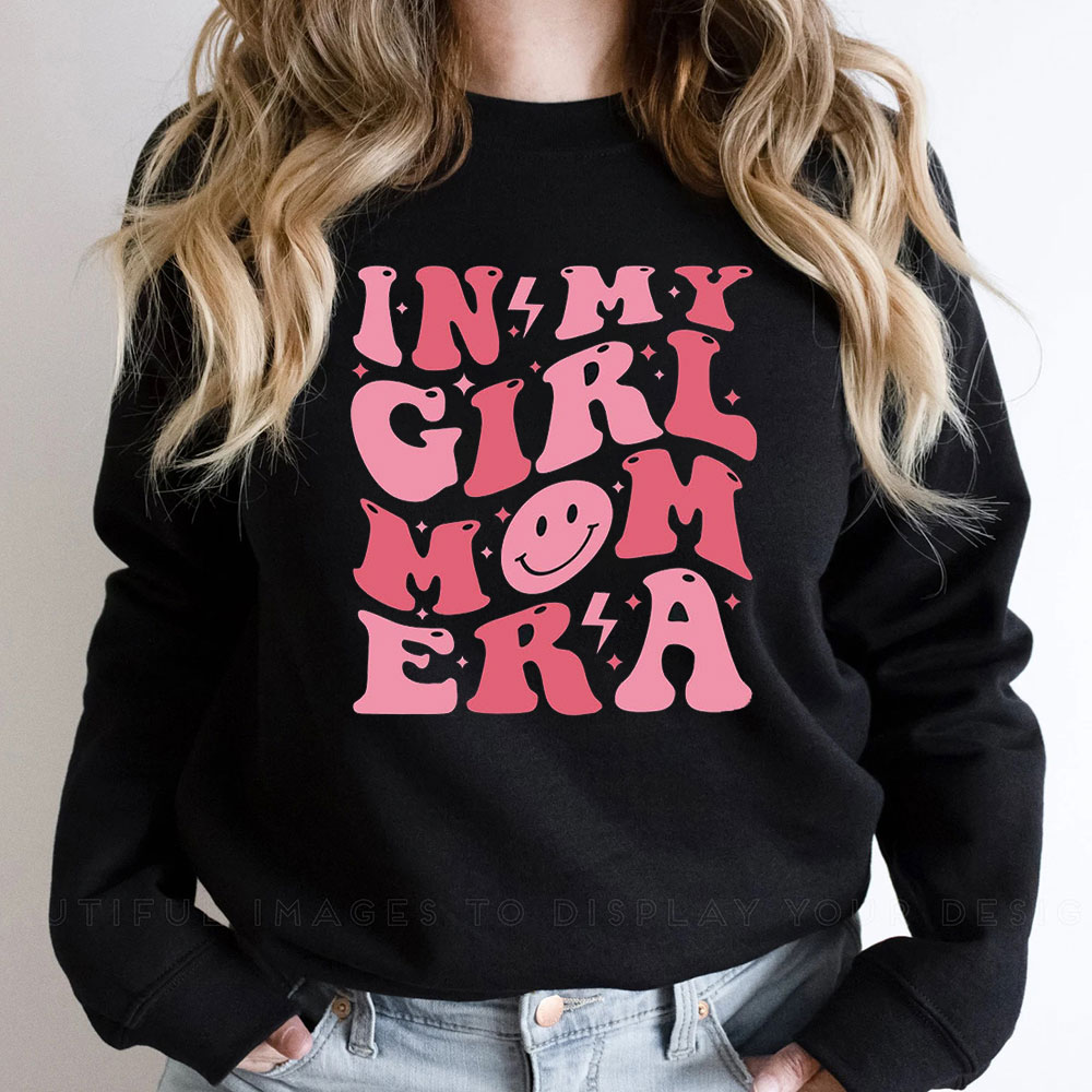 Gender Reveal In My Girl Mom Era Sweatshirt Girl Moms Club