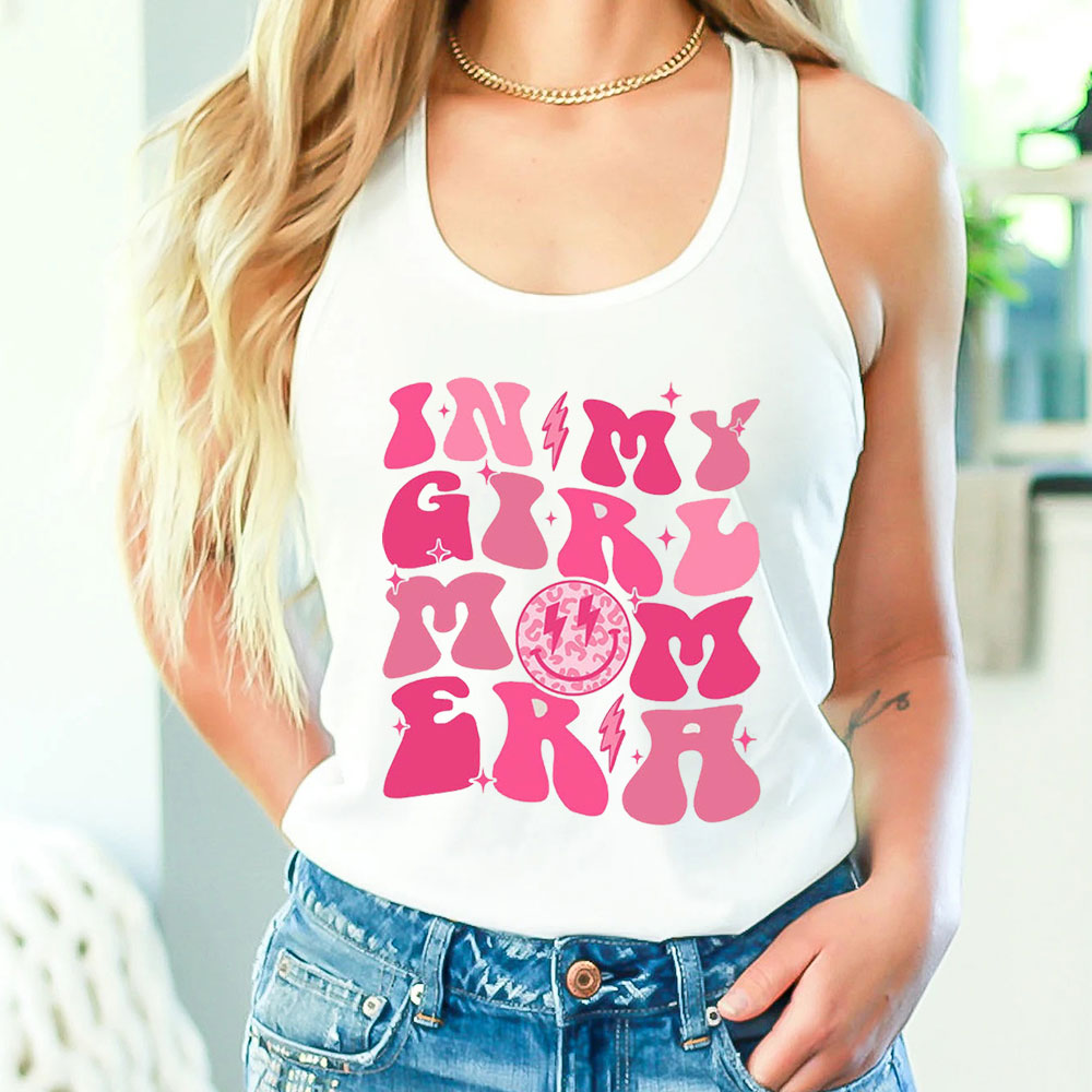 Baby Announcement In My Girl Mom Era Tank Top For New Mom