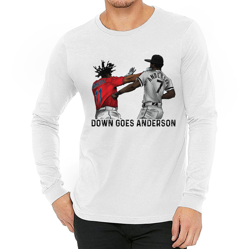 Baseball Fighting Down Goes Anderson Long Sleeve For Fans
