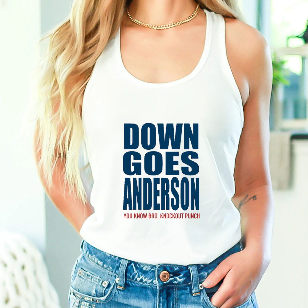 Unisex Down Goes Anderson Tank Top Gift For Fan