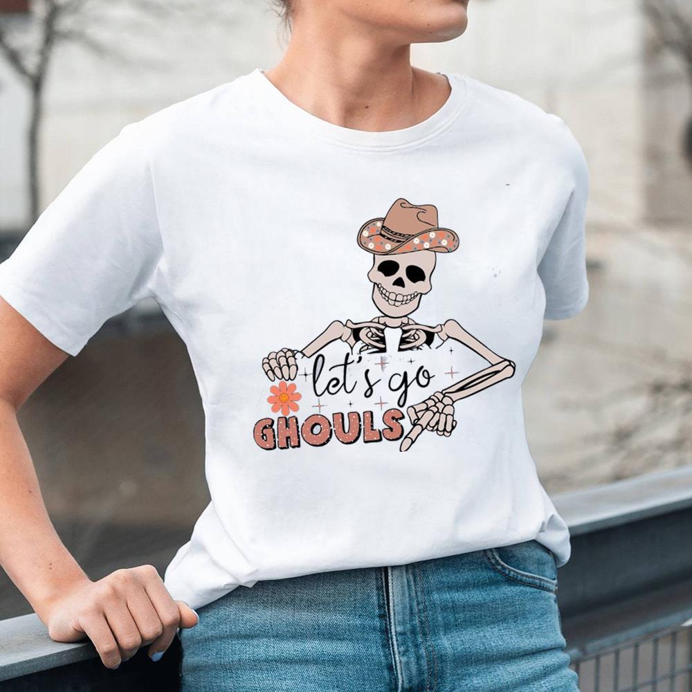 Retro Halloween Lets Go Ghouls Shirt Gift For Her