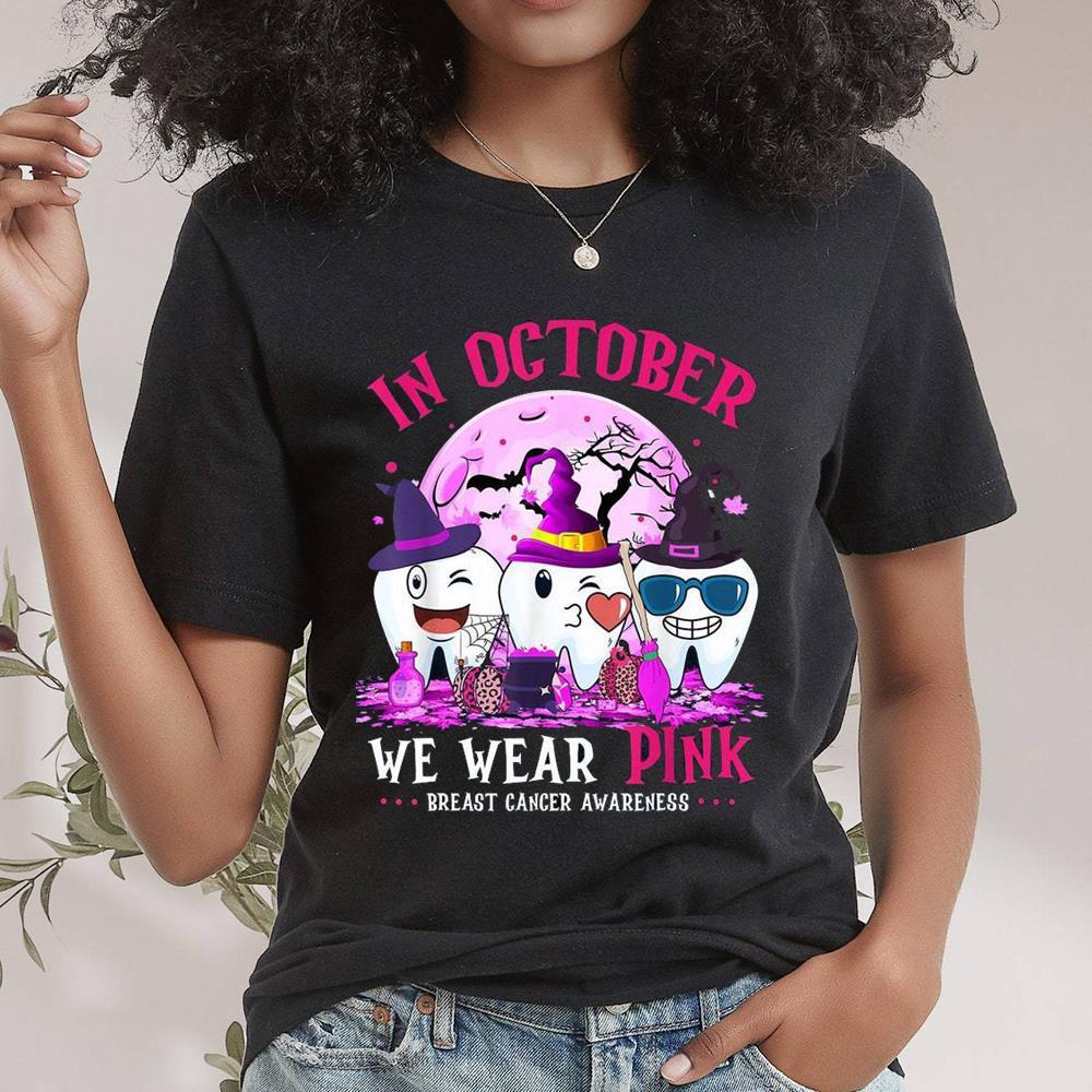 In October We Wear Pink Shirt From Breast Cancer, Vintage Hoodie Tank Top