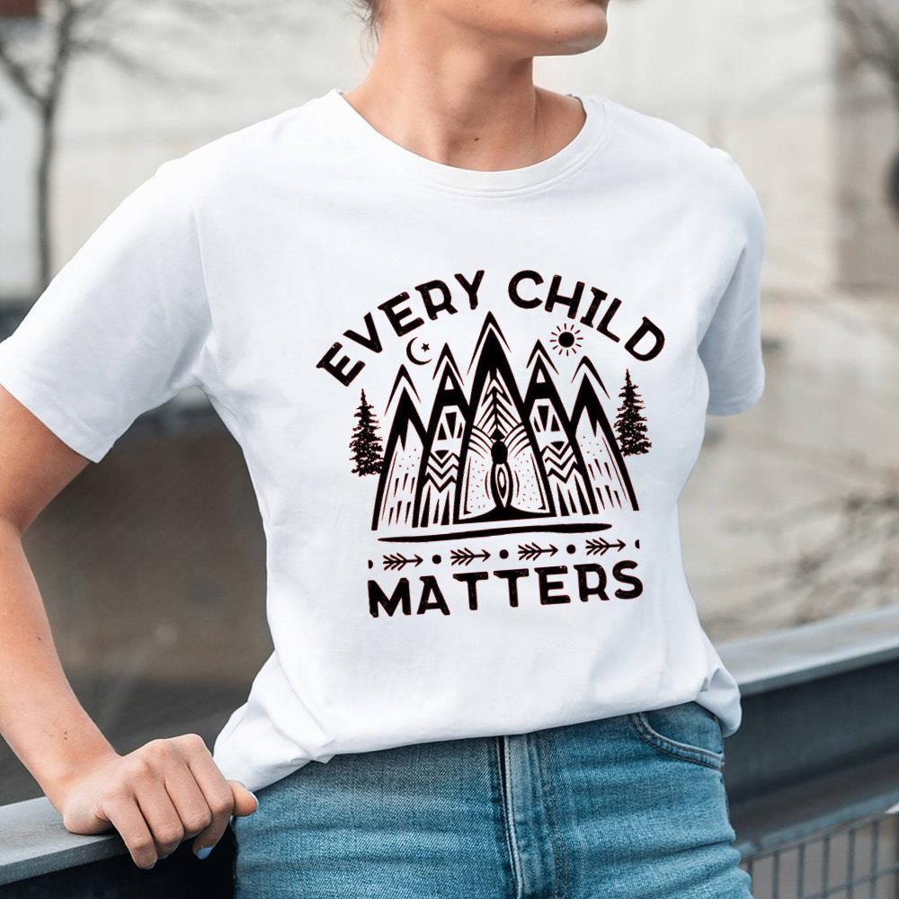 Portion Donated Every Child Matters Shirt, Groovy Tee Tops Short Sleeve