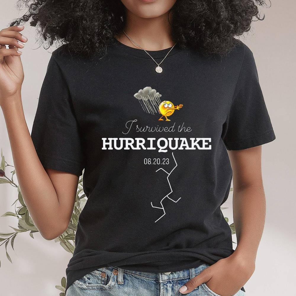 Vintage Hurricane Hilary Shirt, Neutral Crewneck Black T-Shirt