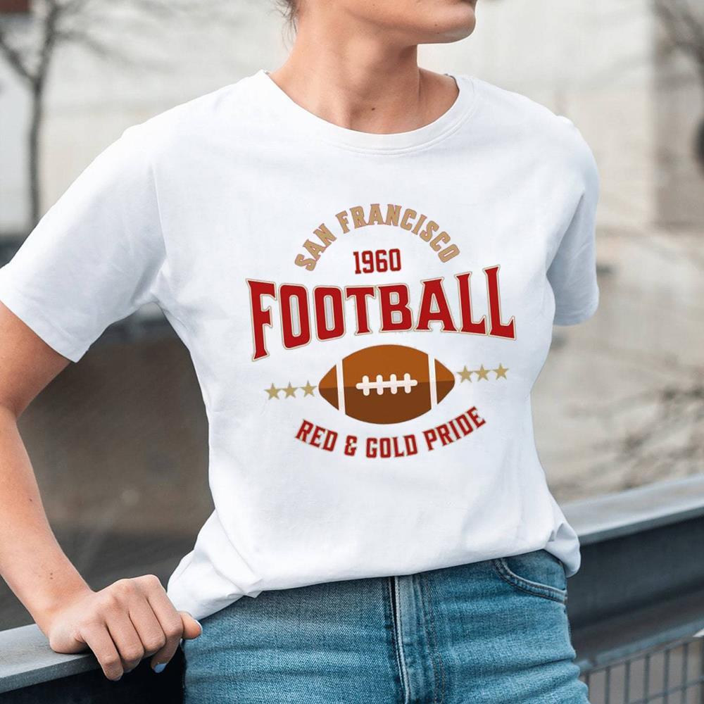 Retro San Francisco Football Shirt, San Francisco 49ers Sweater Long Sleeve