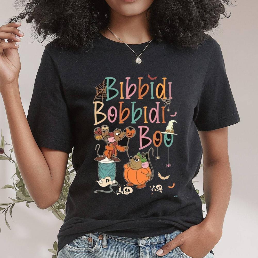 Retro Bibbidi Bobbidi Boo Shirt For Her, Halloween Pumpkin Tank Top T Shirt
