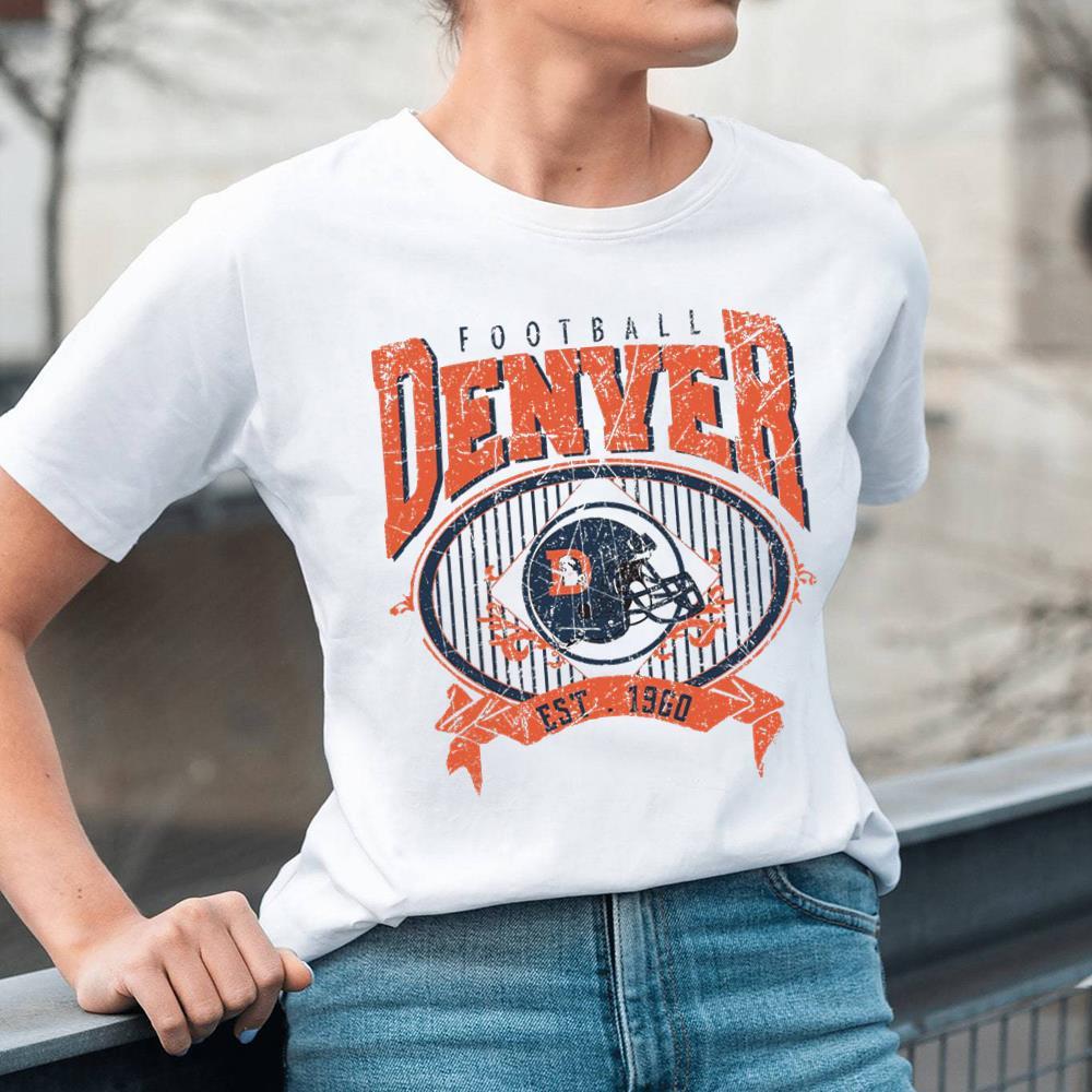 Vintage Style Denver Football Shirt, Denver Broncos Hoodie Cute Sweater