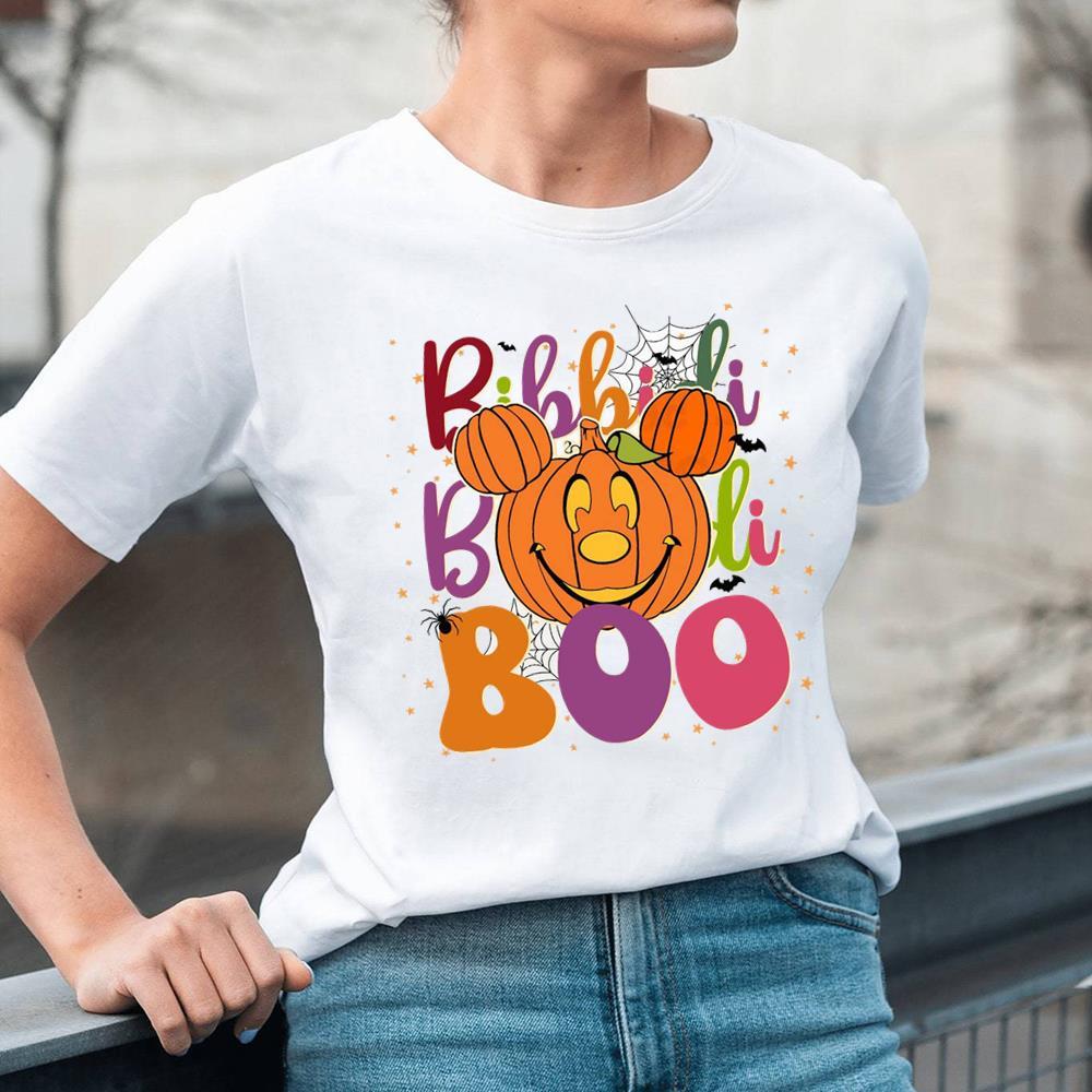 Bibbidi Bobbidi Boo Shirt For Mouse Ears Vacation, Halloween Pumpkin Hoodie Short Sleeve