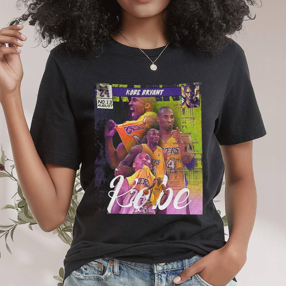 Vintage 90s Y2k Kobe Bryant Shirt, Los Angeles Lakers Short Sleeve Creative Shirt