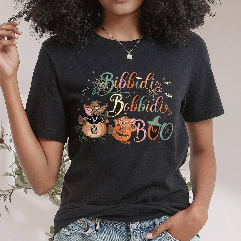 Bibbidi Bobbidi Boo Shirt For Halloween Pumpkin Disney, Halloween Pumpkin T Shirt Tee Tops