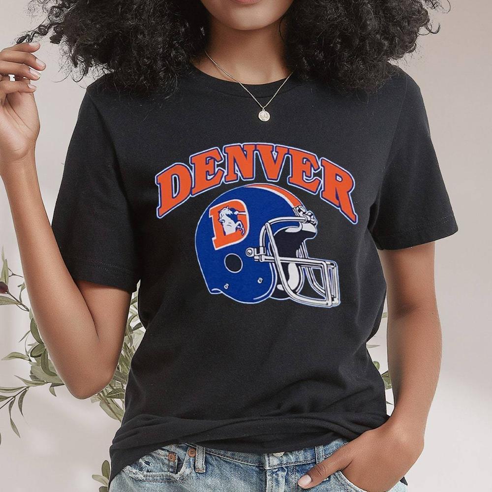 Vintage Classic Helmet Royal Denver Football Shirt, Denver Broncos Hoodie Tee Tops