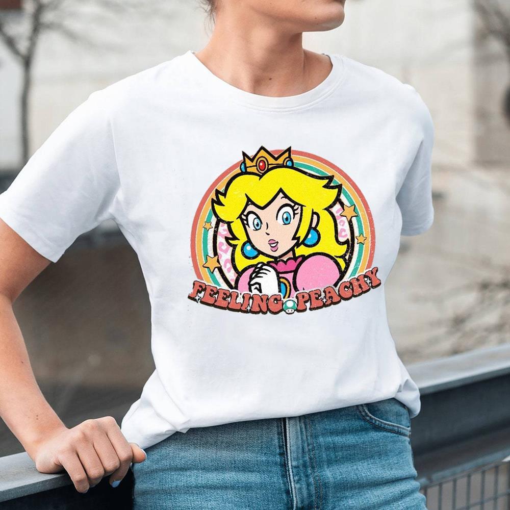 Feeling Peachy Shirt For Super Mario Birthday, Super Games T Shirt Top Sweater