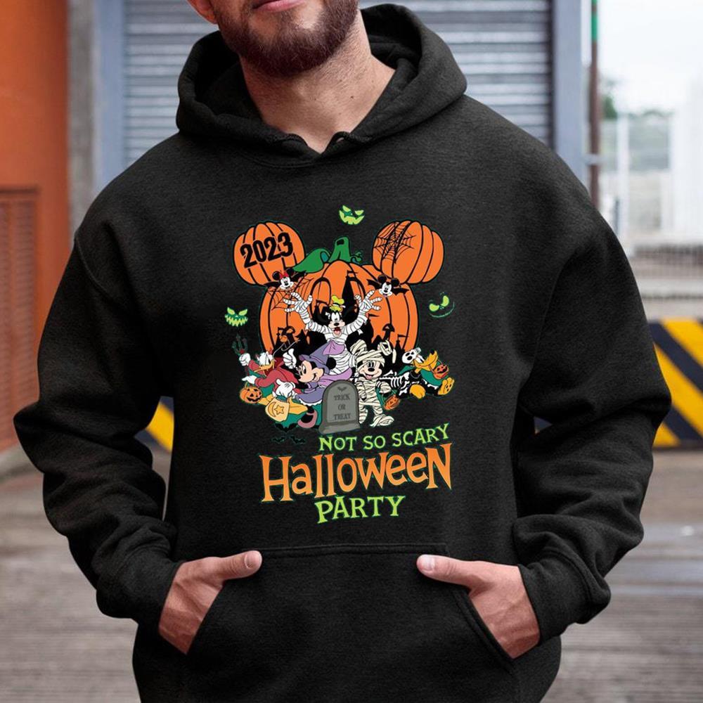 Not So Scary Halloween Party Shirt For Friends, Halloween Crewneck Tee Tops