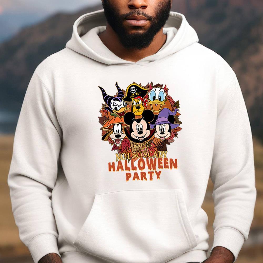 Not So Scary Halloween Party Shirt For Party 2023, Mickey And Minnie Hoodie Tee Tops