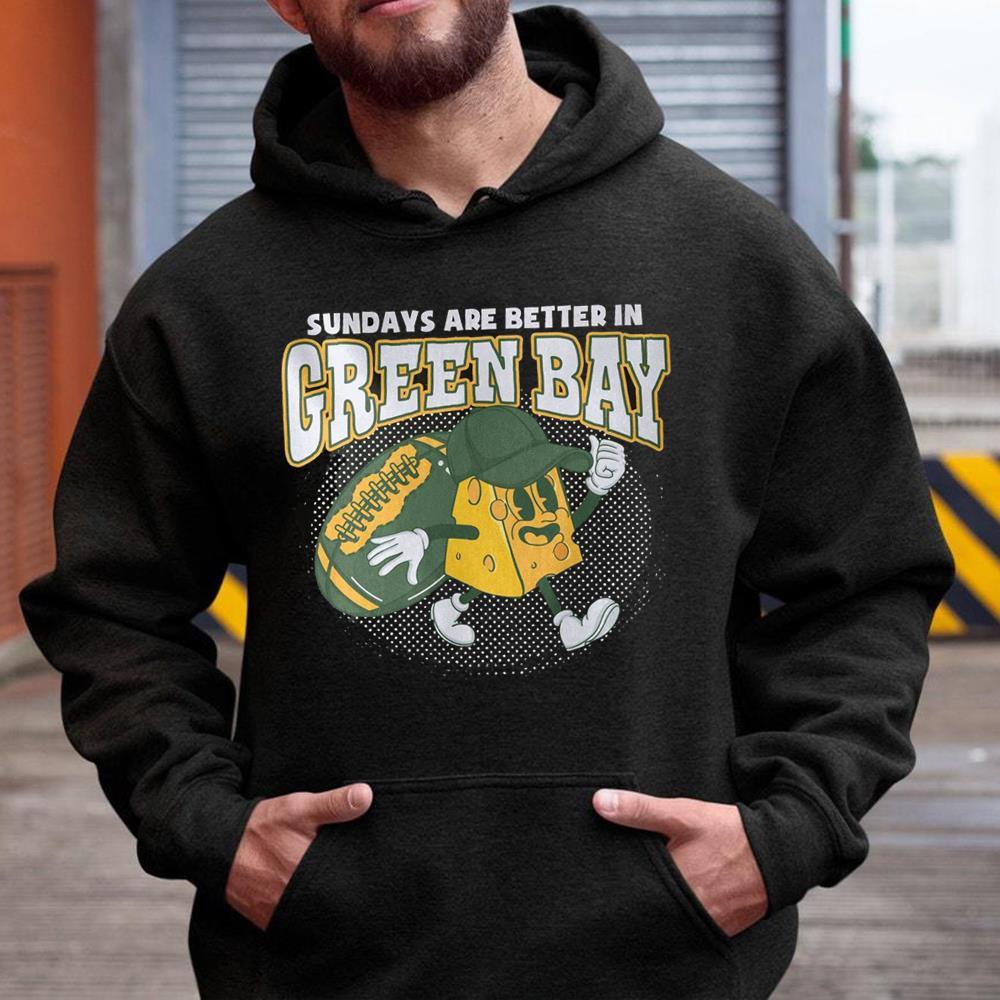 Cheese Head Green Bay Packers Shirt, Green Bay Packers Sweatshirt Unisex Hoodie