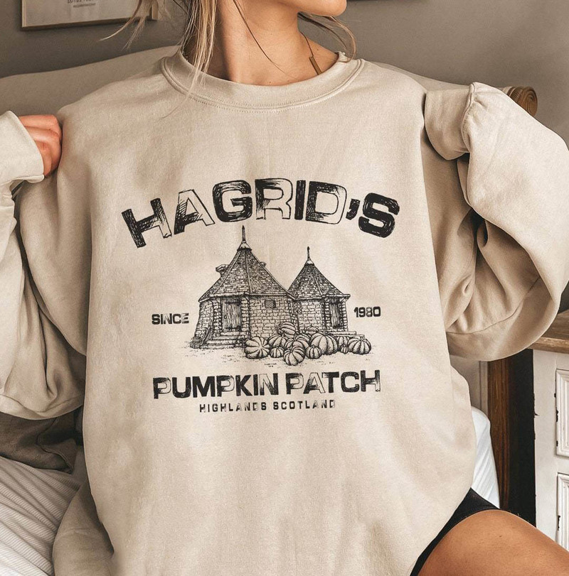 Vintage Hagrid's Pumpkin Patch Shirt, Fall Loving Tee Tops Crewneck