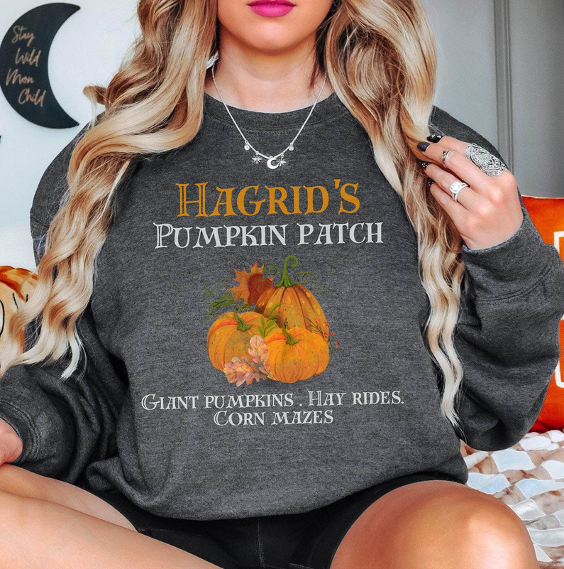 Hagrid's Pumpkin Patch Shirt, Pumpkin Picking Tee Tops Crewneck