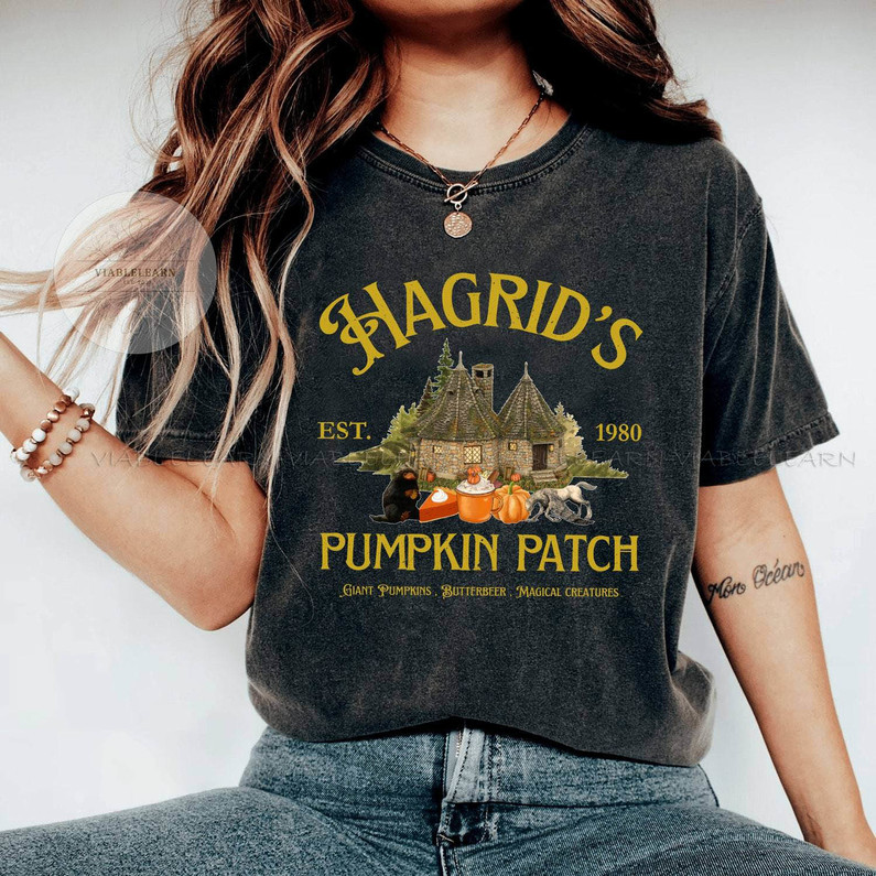 Hagrid's Pumpkin Patch Shirt, Hp Wizard Universal Unisex Hoodie Sweater