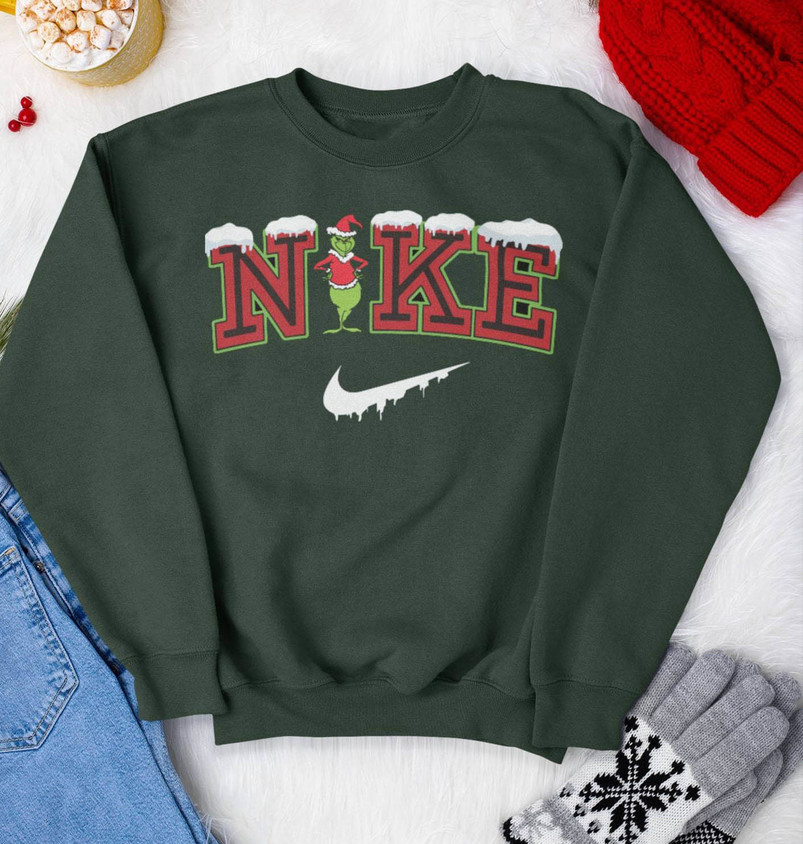 Grinch Christmas Shirt, Nike Grinch Short Sleeve Tee Tops