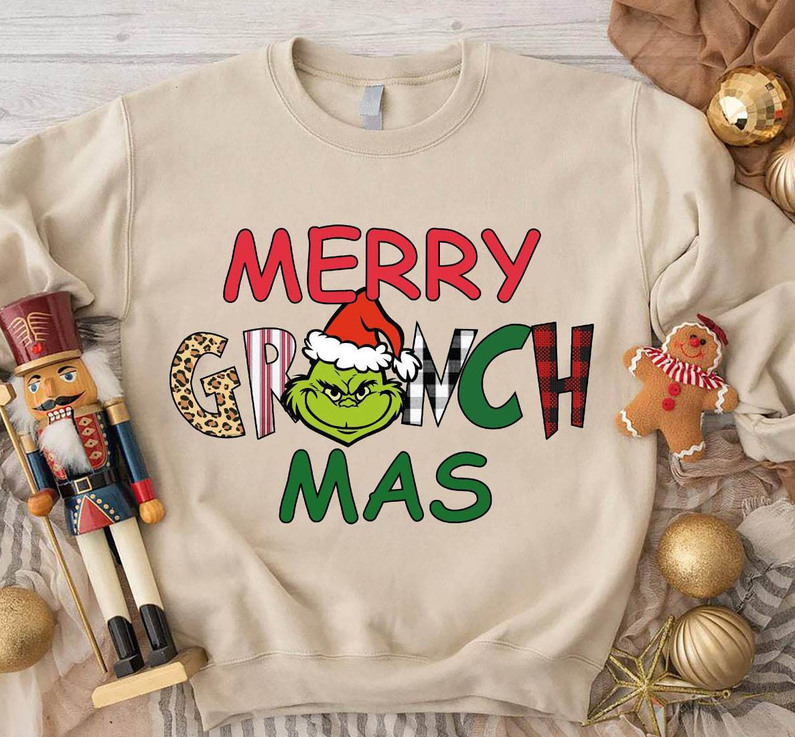 Merry Grinchmas Shirt, Grinch Xmas Long Sleeve Sweatshirt