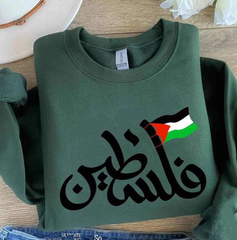 Palestine Trendy Shirt, Human Rights Crewneck Unisex Hoodie