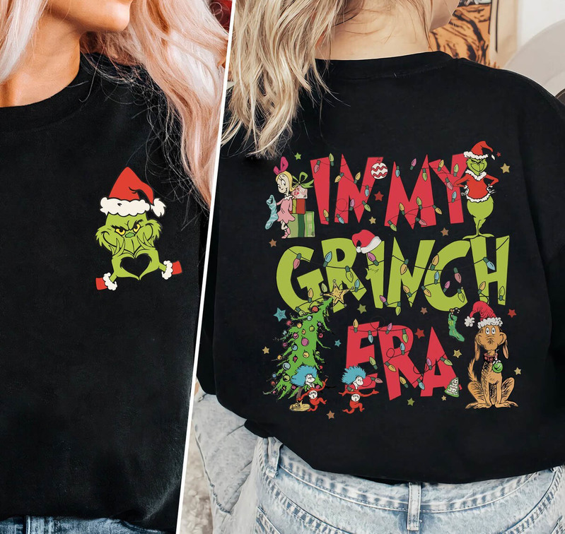 In My Grinch Era Shirt, Cute Grinchmas Movie Unisex T Shirt Unisex Hoodie