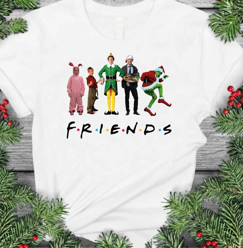 Christmas Friends Shirt , Christmas Holiday Movie Watching Long Sleeve Unisex Hoodie