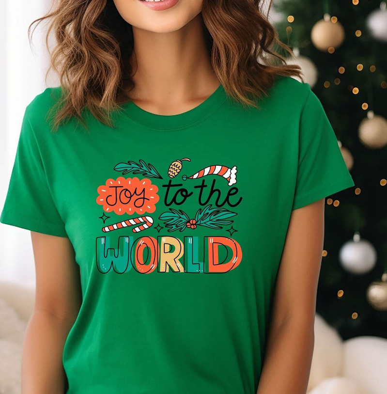 Epcot Christmas Shirt , Joy To The World Christmas Short Sleeve T-Shirt