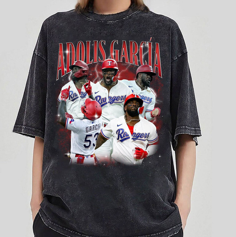 Vintage Texas Rangers Shirt, Adolis Garcia Crewneck Unisex Hoodie